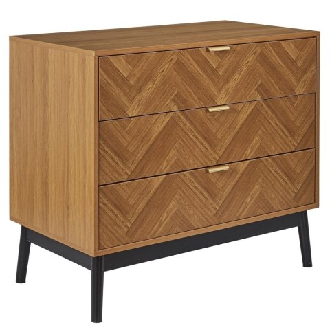SKANDYNAWSKA KOMODA RETRO, JODEŁKA, 3 SZUFLADY, DĄB, DO SALONU, 90 CM SKANDYNAWSKA KOMODA RETRO, JODEŁKA, 3 SZUFLADY, DĄB, DO SALONU, 90 CM