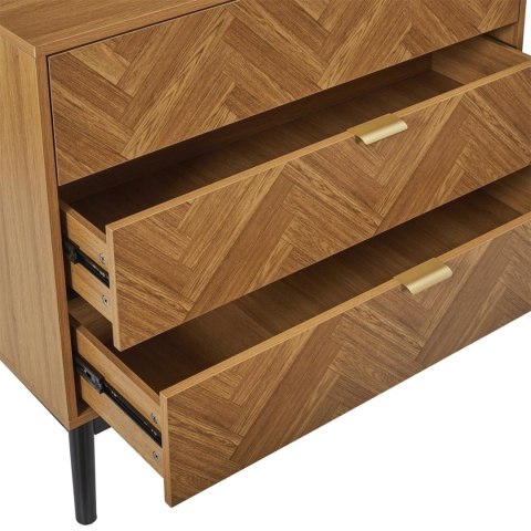 SKANDYNAWSKA KOMODA RETRO, JODEŁKA, 3 SZUFLADY, DĄB, DO SALONU, 90 CM SKANDYNAWSKA KOMODA RETRO, JODEŁKA, 3 SZUFLADY, DĄB, DO SALONU, 90 CM