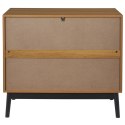 SKANDYNAWSKA KOMODA RETRO, JODEŁKA, 3 SZUFLADY, DĄB, DO SALONU, 90 CM