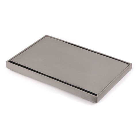 Pufa składana XL z guzikami - 60x38x38cm aksamit beż x 4 Pufa składana XL z guzikami - 60x38x38cm aksamit beż x 4