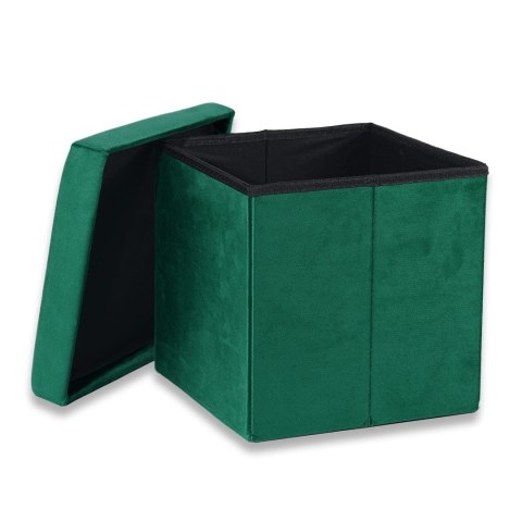 Pufa składana M - 30x30x30cm aksamit zielony x 16 Pufa składana M - 30x30x30cm aksamit zielony x 16
