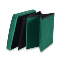 Pufa składana M - 30x30x30cm aksamit zielony x 16