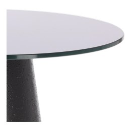 OKRĄGŁY CZARNY STOLIK DO SALONU 60 CM, NOWOCZESNY, ELEGANCKI, WYSOKI