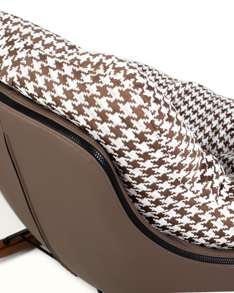 WYGODNY FOTEL BUJANY RETRO, PEPITKA, BRĄZOWY, DO SALONU, WYPOCZYNKOWY WYGODNY FOTEL BUJANY RETRO, PEPITKA, BRĄZOWY, DO SALONU, WYPOCZYNKOWY