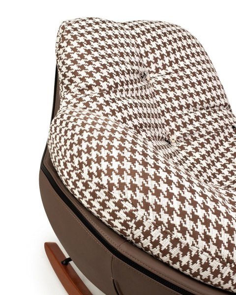 WYGODNY FOTEL BUJANY RETRO, PEPITKA, BRĄZOWY, DO SALONU, WYPOCZYNKOWY WYGODNY FOTEL BUJANY RETRO, PEPITKA, BRĄZOWY, DO SALONU, WYPOCZYNKOWY