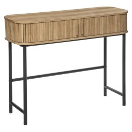 STOLIK KONSOLA VESTA, DĄB, LOFT, Z PÓŁKĄ, DO SALONU, CZARNY, STÓŁ, KAWOWY