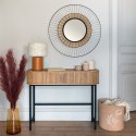 STOLIK KONSOLA VESTA, DĄB, LOFT, Z PÓŁKĄ, DO SALONU, CZARNY, STÓŁ, KAWOWY