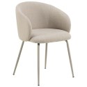 TAPICEROWANE BEŻOWE KRZESŁO VELIA GLAMOUR, DO JADALNI, SALONU, ELEGACKIE