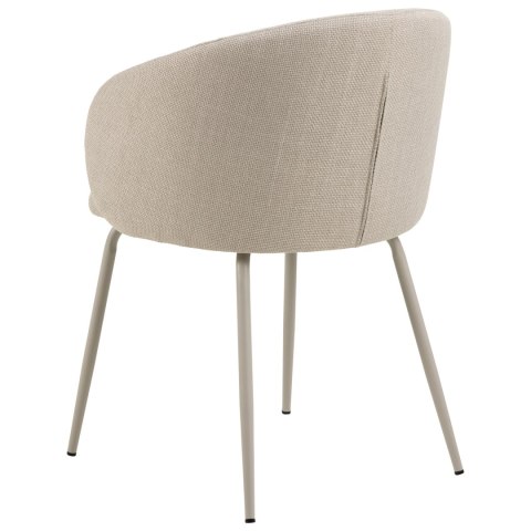 TAPICEROWANE BEŻOWE KRZESŁO VELIA GLAMOUR, DO JADALNI, SALONU, ELEGACKIE