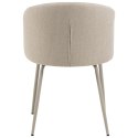 TAPICEROWANE BEŻOWE KRZESŁO VELIA GLAMOUR, DO JADALNI, SALONU, ELEGACKIE