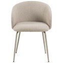 TAPICEROWANE BEŻOWE KRZESŁO VELIA GLAMOUR, DO JADALNI, SALONU, ELEGACKIE