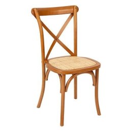 RUSTYKALNE KRZESŁO VINTAGE, DREWNO, BRĄZOWE, RATTAN, ELEGANCKIE, DO JADALNI