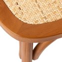 RUSTYKALNE KRZESŁO VINTAGE, DREWNO, BRĄZOWE, RATTAN, ELEGANCKIE, DO JADALNI