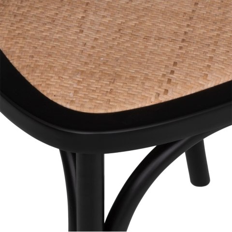 RUSTYKALNE KRZESŁO VINTAGE, DREWNO, CZARNE, RATTAN, ELEGANCKIE, DO JADALNI RUSTYKALNE KRZESŁO VINTAGE, DREWNO, CZARNE, RATTAN, ELEGANCKIE, DO JADALNI