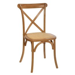 RUSTYKALNE KRZESŁO VINTAGE, LITE DREWNO, BUK, RATTAN, ELEGANCKIE DO JADALNI