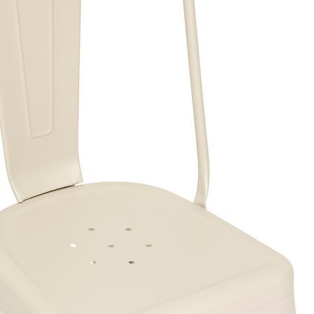 INDUSTRIALNE METALOWE BEŻOWE KRZESŁO, LOFT, DO KUCHNI, DO JADALNI, SALONU