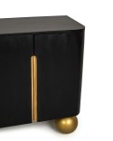 NOWOCZESNA ELEGANCKA KOMODA VICTORIA, CZARNA, ZŁOTA, 90 CM, DO SALONU