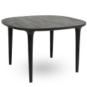 CZARNY STÓŁ LISBONA, LITE DREWNO, DO SALONU, DO JADALNI, ELEGANCKI, 120 CM