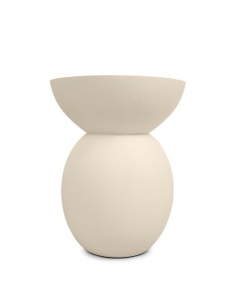 OKRĄGŁY BEŻOWY STOLIK KAWOWY, DO SALONU, MAŁY, ELEGANCKI, PROSTY, 40 CM