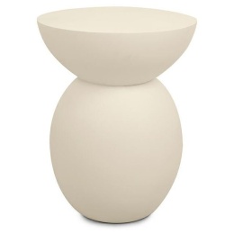 OKRĄGŁY BEŻOWY STOLIK KAWOWY, DO SALONU, MAŁY, ELEGANCKI, PROSTY, 40 CM