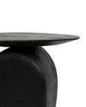 CZARNY STOLIK KAWOWY DO SALONU, NOWOCZESNY, LOFT, BOHO, DREWNO MANGO, 45 CM