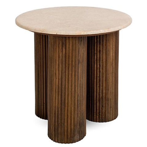 OKRĄGŁY STOLIK KAWOWY PANAMA, MARMUROWY BLAT, LITE DREWNO, DO SALONU, 50 CM OKRĄGŁY STOLIK KAWOWY PANAMA, MARMUROWY BLAT, LITE DREWNO, DO SALONU, 50 CM