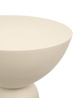 OKRĄGŁY BEŻOWY STOLIK KAWOWY, DO SALONU, MAŁY, ELEGANCKI, GLAMOUR, 35 CM