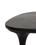DUŻY CZARNY STOLIK KAWOWY LISBONA, TRÓJKĄTNY, LITE DREWNO, DO SALONU, 90 CM
