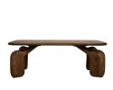 STOLIK KAWOWY OREGON, CIEMNY BRĄZOWY, DREWNO, DO SALONU, ELEGANCKI 120 CM