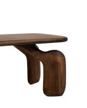 STOLIK KAWOWY OREGON, CIEMNY BRĄZOWY, DREWNO, DO SALONU, ELEGANCKI 120 CM