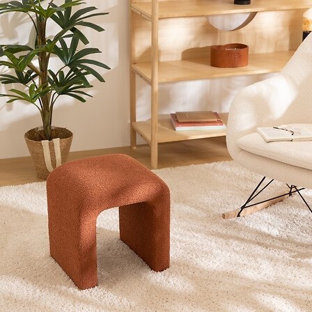 Podnóżek Fara boucle terracotta Podnóżek Fara boucle terracotta