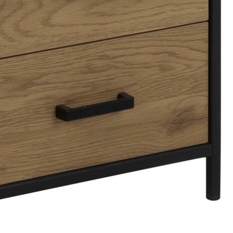 CZARNY REGAŁ DENMARK, DĄB, MDF, NA KSIĄŻKI, 180 CM, 5 PÓŁEK, 2 SZUFLADY CZARNY REGAŁ DENMARK, DĄB, MDF, NA KSIĄŻKI, 180 CM, 5 PÓŁEK, 2 SZUFLADY