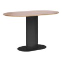 CZARNY STÓŁ MAXIM, DĄB, OWALNY, DO JADALNI, DO SALONU, NOWOCZESNY, 120 CM