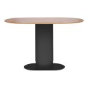 CZARNY STÓŁ MAXIM, DĄB, OWALNY, DO JADALNI, DO SALONU, NOWOCZESNY, 120 CM