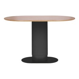 CZARNY STÓŁ MAXIM, DĄB, OWALNY, DO JADALNI, DO SALONU, NOWOCZESNY, 120 CM