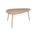 ZESTAW 2 STOLIKÓW KAWOWYCH - NATURAL, DO SALONU, DĄB, DREWNIANE 100 CM, 2w1
