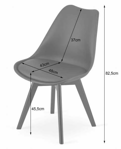 Krzesło MARK - czarne / nogi czarne x 3 Krzesło MARK - czarne / nogi czarne x 3