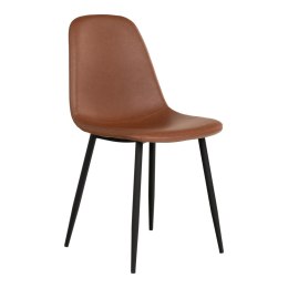 TAPICEROWANE BRĄZOWE KRZESŁO SCANDI LOFT, DO JADALNI, SALONU, NOWOCZESNE