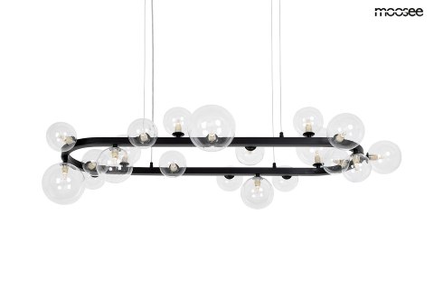 LAMPA WISZĄCA LUMINIS 120 CZARNA, MOOSEE, SZKLANE KULE, LOFT, NOWOCZESNA