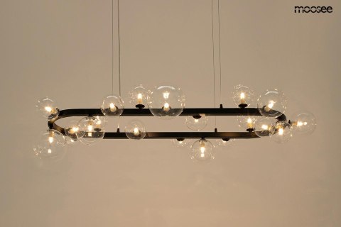 LAMPA WISZĄCA LUMINIS 120 CZARNA, MOOSEE, SZKLANE KULE, LOFT, NOWOCZESNA
