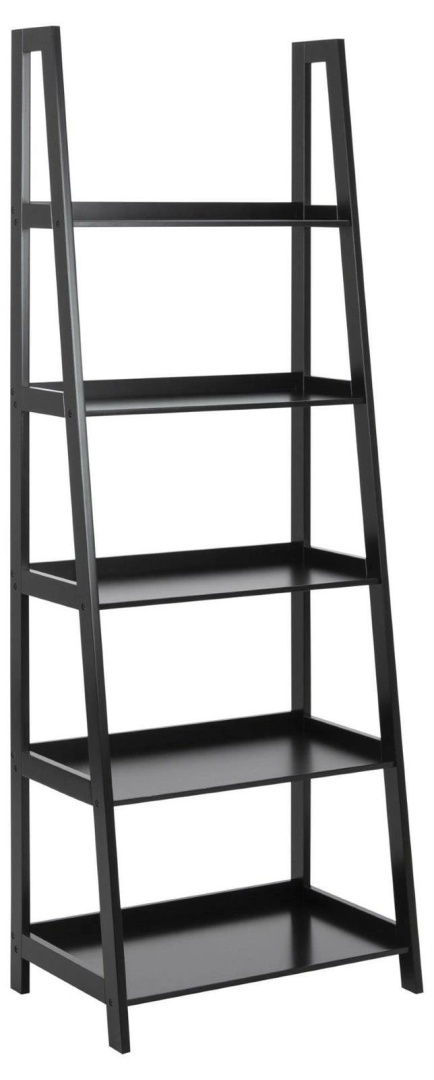 INDUSTRIALNY CZARNY REGAŁ LOFT, MDF, DO SALONU, NA KSIĄŻKI, 180 CM, 5 PÓŁEK INDUSTRIALNY CZARNY REGAŁ LOFT, MDF, DO SALONU, NA KSIĄŻKI, 180 CM, 5 PÓŁEK