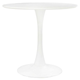 OKRĄGŁY STÓŁ TULIP, BIAŁY, NA JEDNEJ NODZE, 80 CM, DO SALONU, JADALNI