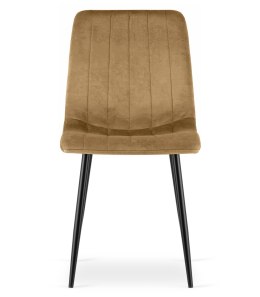 Krzesło LAVA - brązowy aksamit / nogi czarne x 1