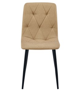 Krzesło LIBRA - brąz materiał / nogi czarne x 1