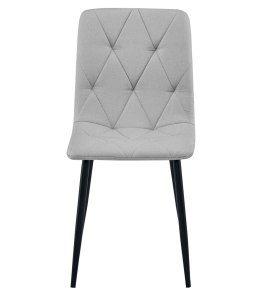 Krzesło LIBRA - jasny szary materiał / nogi czarne x 1