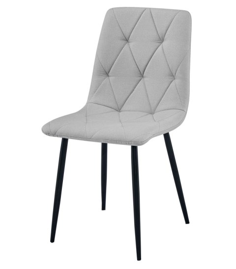 Krzesło LIBRA - jasny szary materiał / nogi czarne x 1