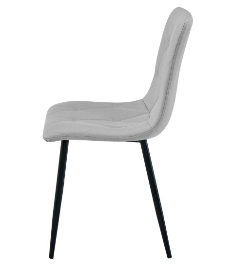 Krzesło LIBRA - jasny szary materiał / nogi czarne x 1