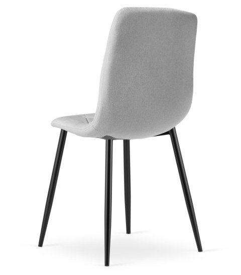 Krzesło LIBRA - jasny szary materiał / nogi czarne x 1