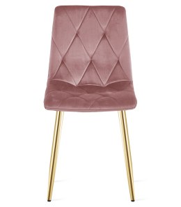 Krzesło LIBRA - różowy aksamit / nogi kolor złoty x 1