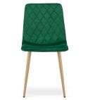 Krzesło TURIN - ciemna zieleń aksamit / nogi kolor drewna x 1